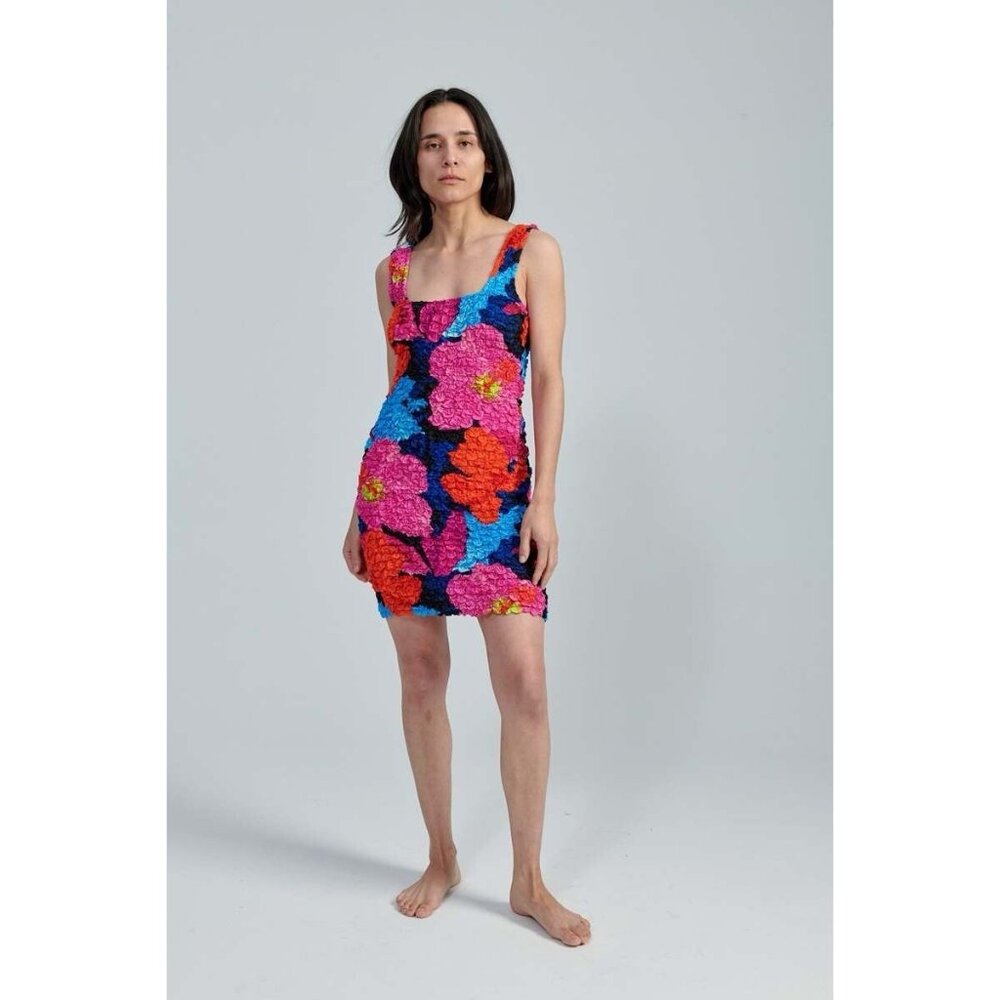 Mara Hoffman New Laura Dress Popcorn Mini Multicolor Floral Small - Picture 1 of 5